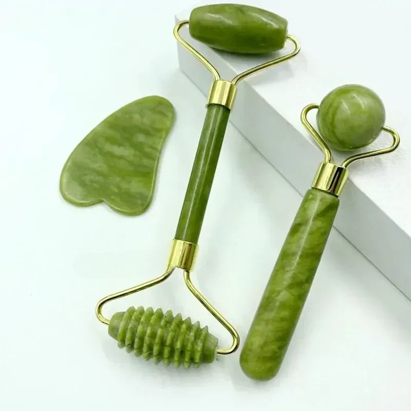 Reflexology Foot Roller - Natural jade roller massager, scraping board,foot
