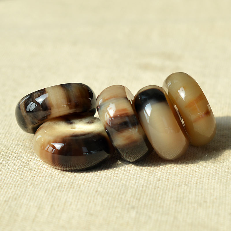 Health Wellness Bracelet - Tibetan- natural yak horn peace pendant