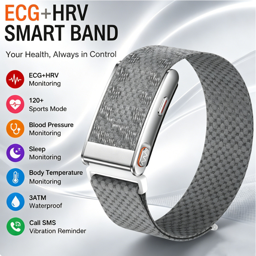 Health Wellness Bracelet - Smart Health Bracelet ECG HRV Blood