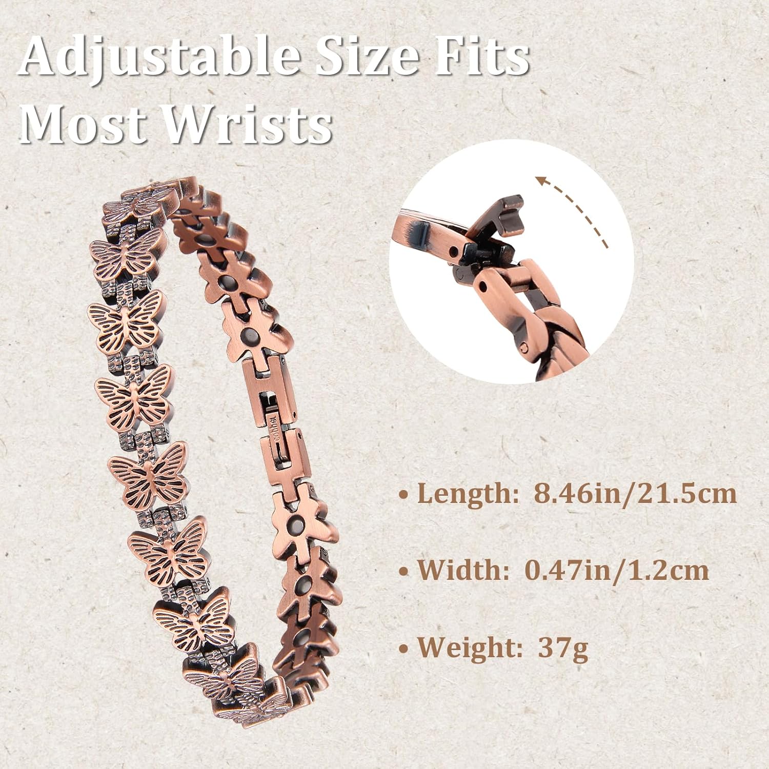 GMOX Premium Copper Magnetic B - огляд і ціна Health Wellness Bracelet