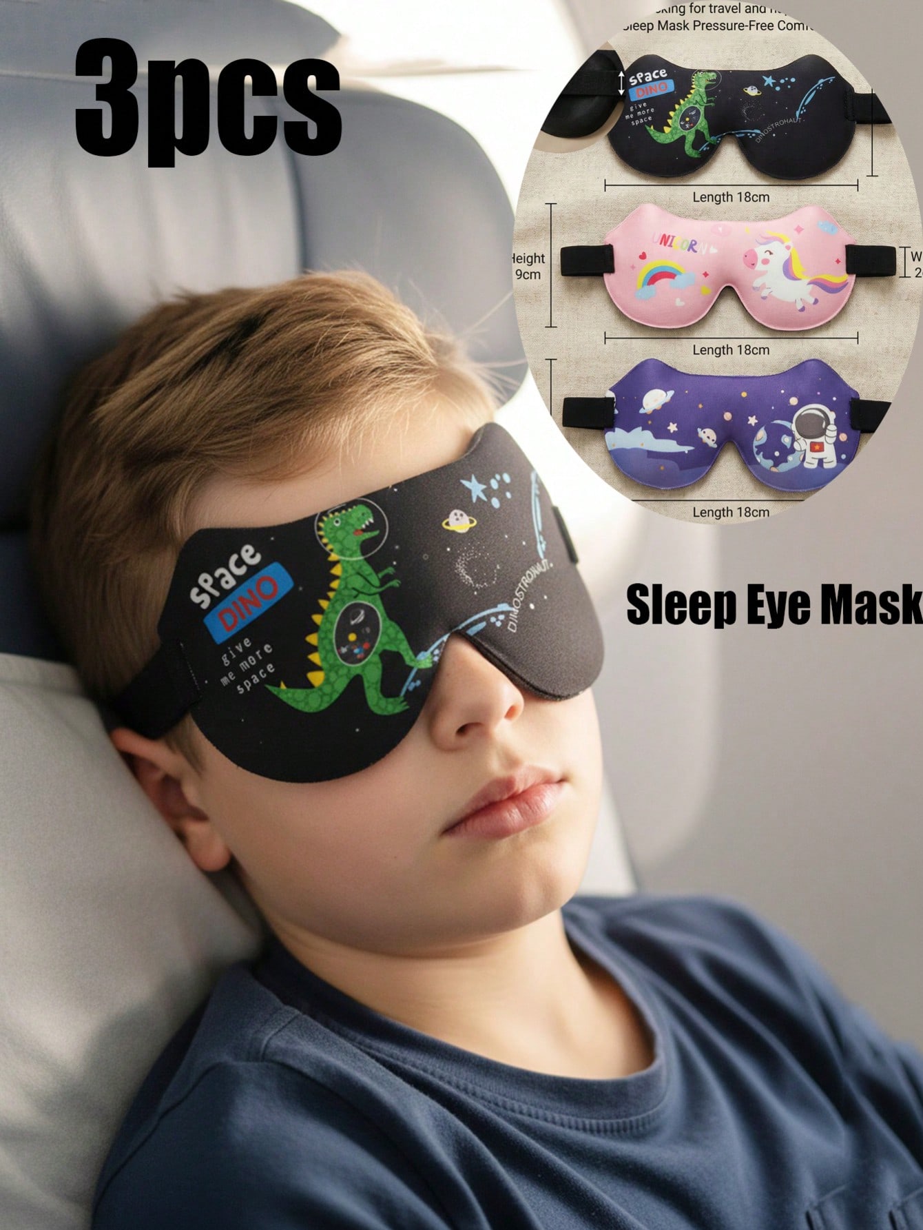 3Pcs Kids Adults 3D Stereo Sle - огляд і ціна Sleep Eye Mask 3D