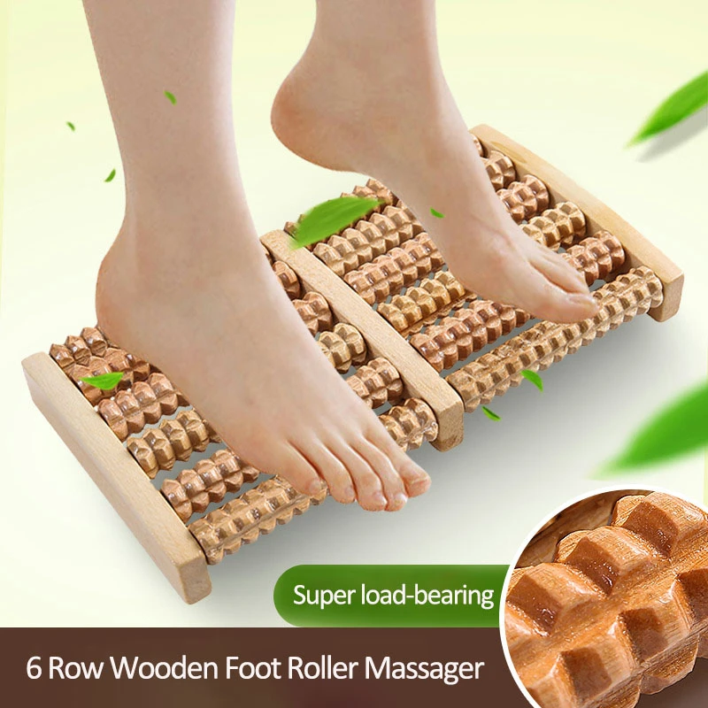 Wooden 6 Row Foot Massager Pai - огляд і ціна Reflexology Foot Roller
