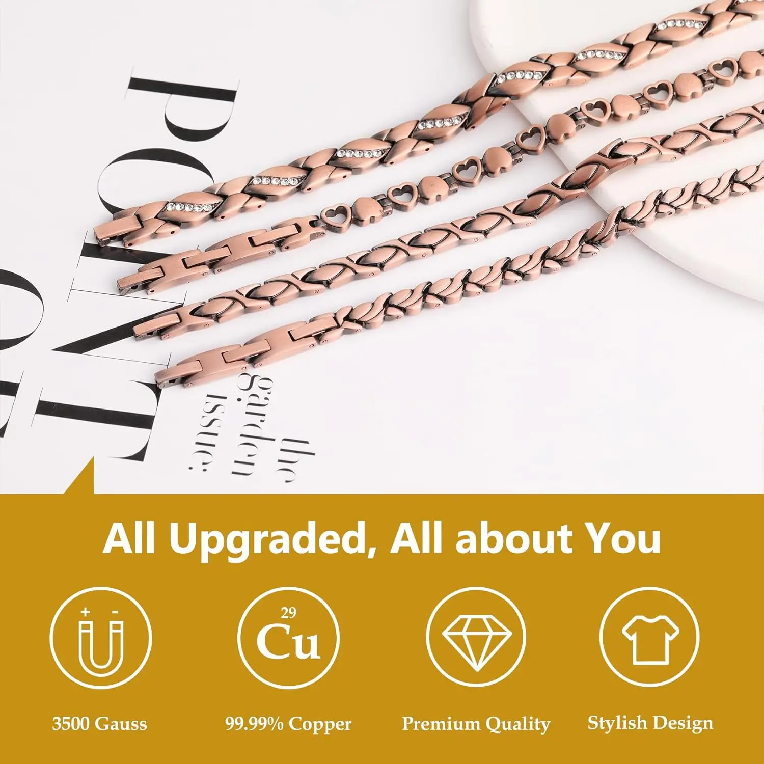 ARADOO Pure Copper Magnetic Br - огляд і ціна Health Wellness Bracelet