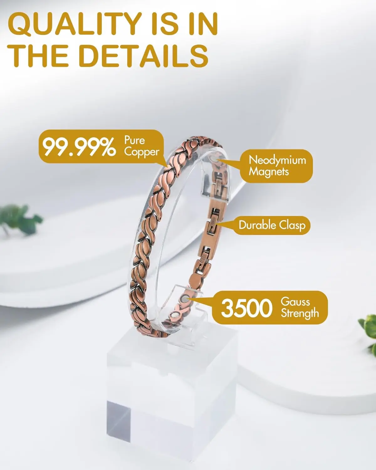 ARADOO Pure Copper Magnetic Br - огляд і ціна Health Wellness Bracelet