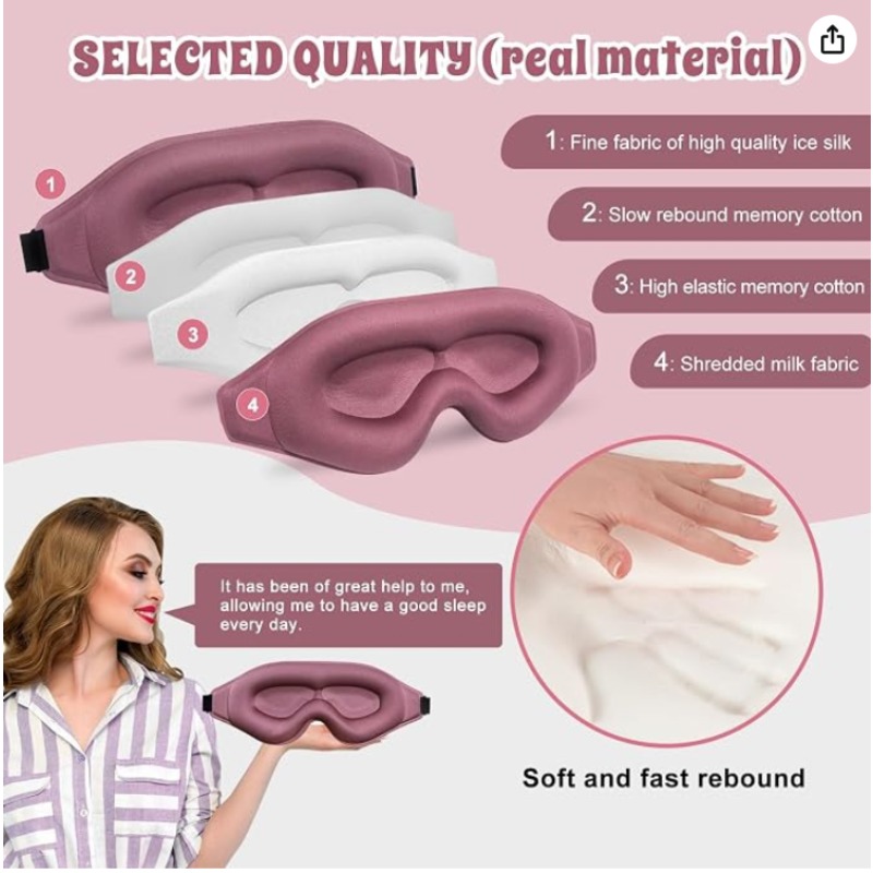 2packs 3D Advanced Eye Mask fo - огляд і ціна Sleep Eye Mask 3D