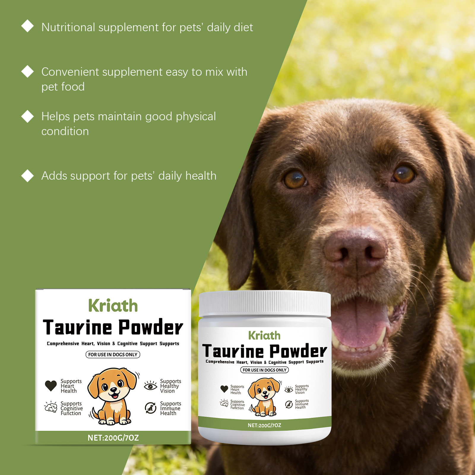 Dog Taurine Powder Easy-To-Mix - огляд і ціна Wellness Health Nutrition