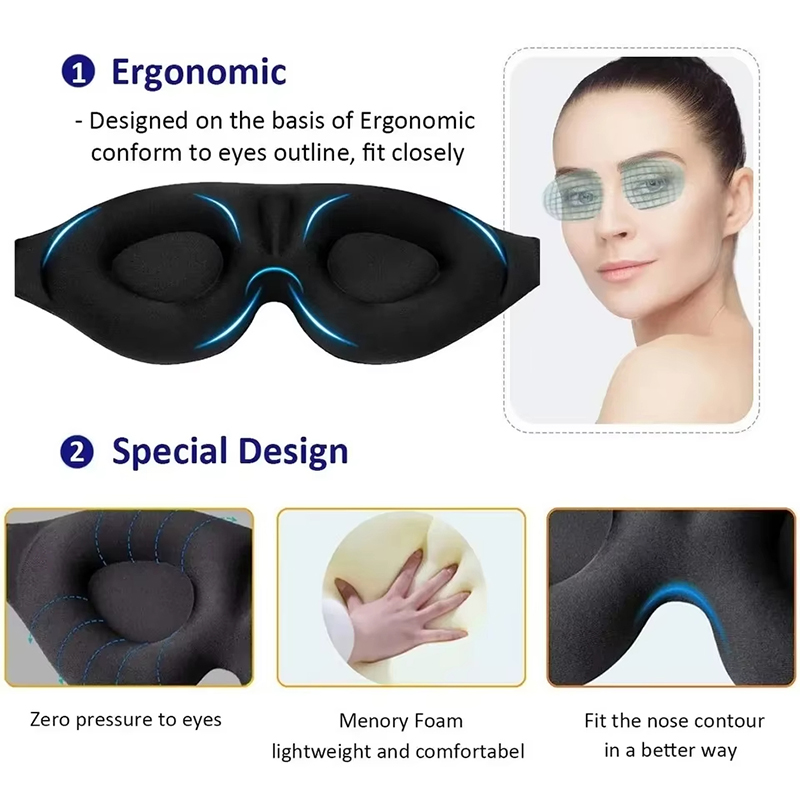 3D Memory Foam Sleep Mask Bloc - огляд і ціна Sleep Eye Mask 3D
